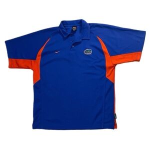 Used Nike Team Florida Gators Blue Polo Shirt Size XL